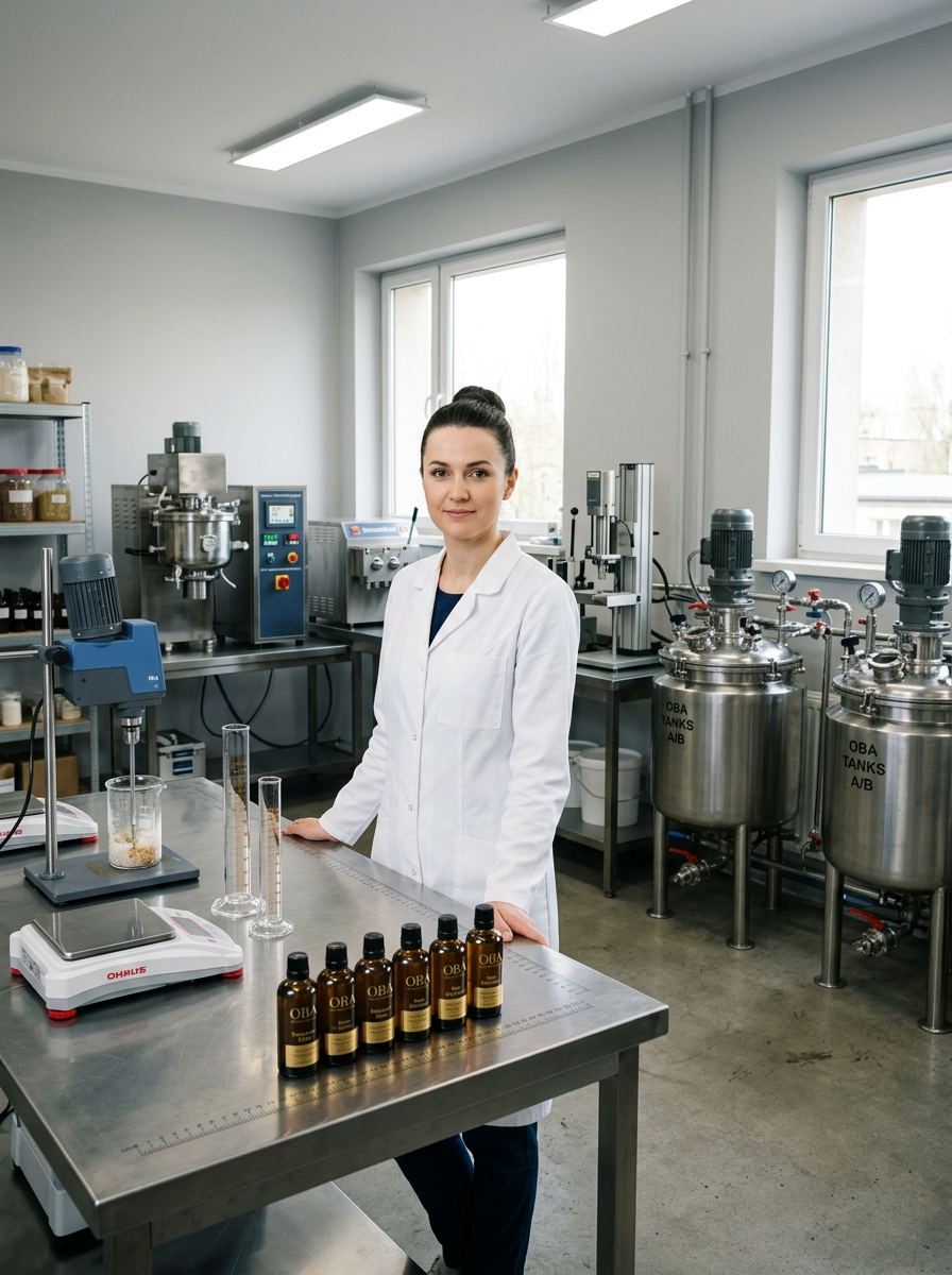 Oliwia Lewandowska w laboratorium